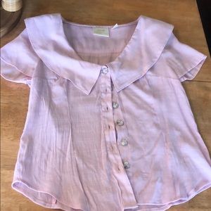 Free people sailor neck blouse